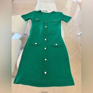 Stylish Green Kids Dress Small New